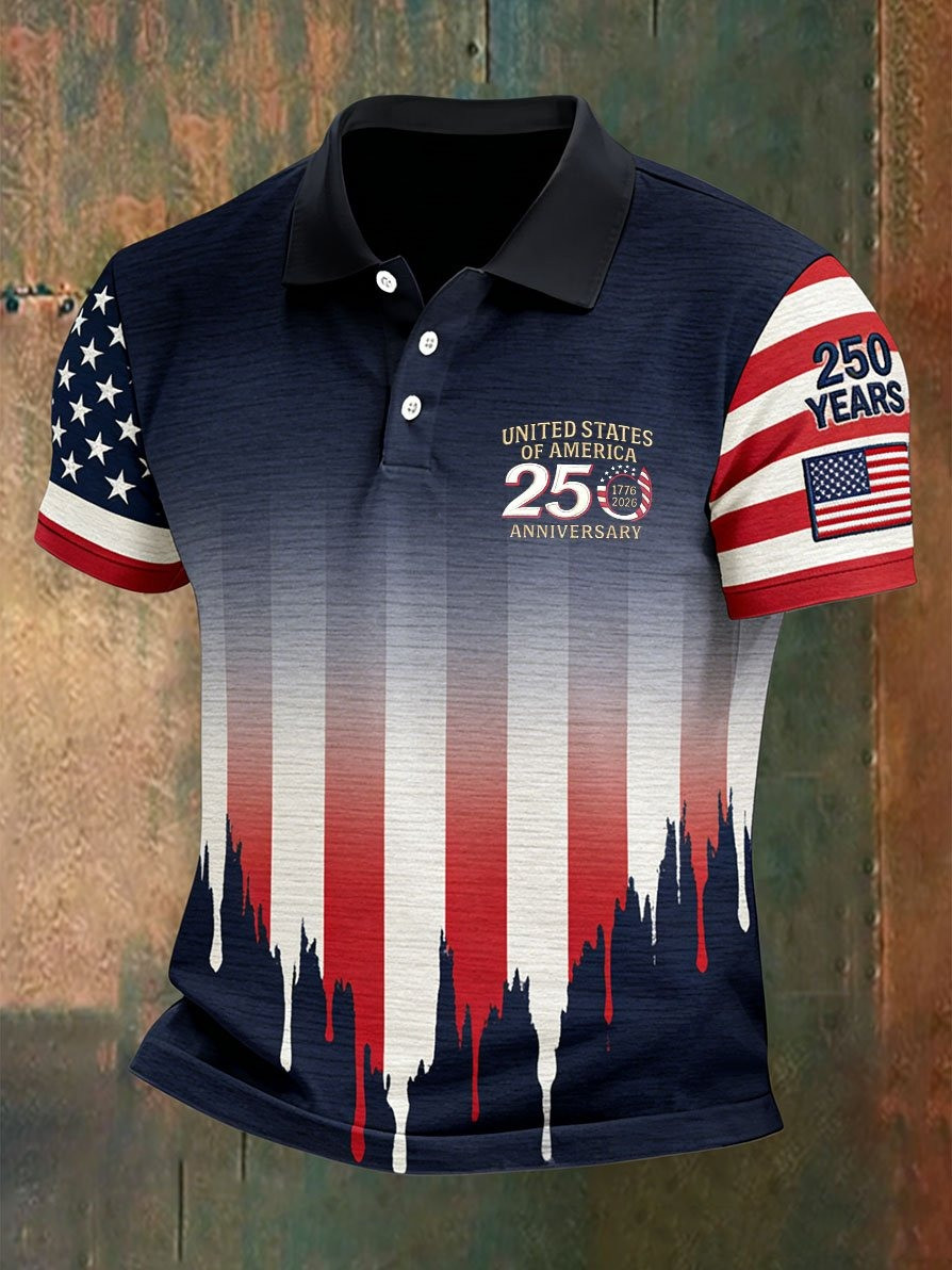 250th Anniversary 1776 2026 Polo Shirt 250 Years of USA Clothing Fourth of July Gift