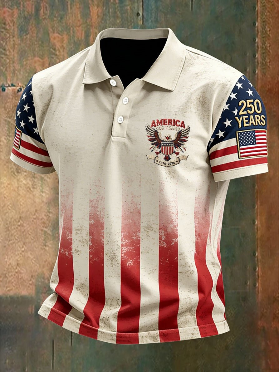 250th Anniversary 1776 2026 Polo Shirt 250 Years of USA Shirt Independence Day Outfit