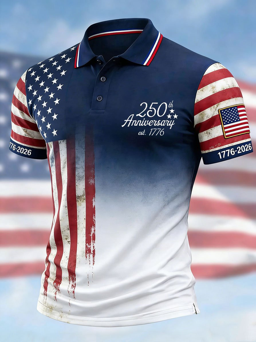250th Anniversary Est 1776 Polo Shirt Independence Day 1776 2026 Clothing Gift Ideas