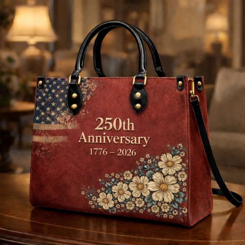 250th Anniversary Handbag Floral 1776 2026 Retro Themed Merch Gift For Your SIster