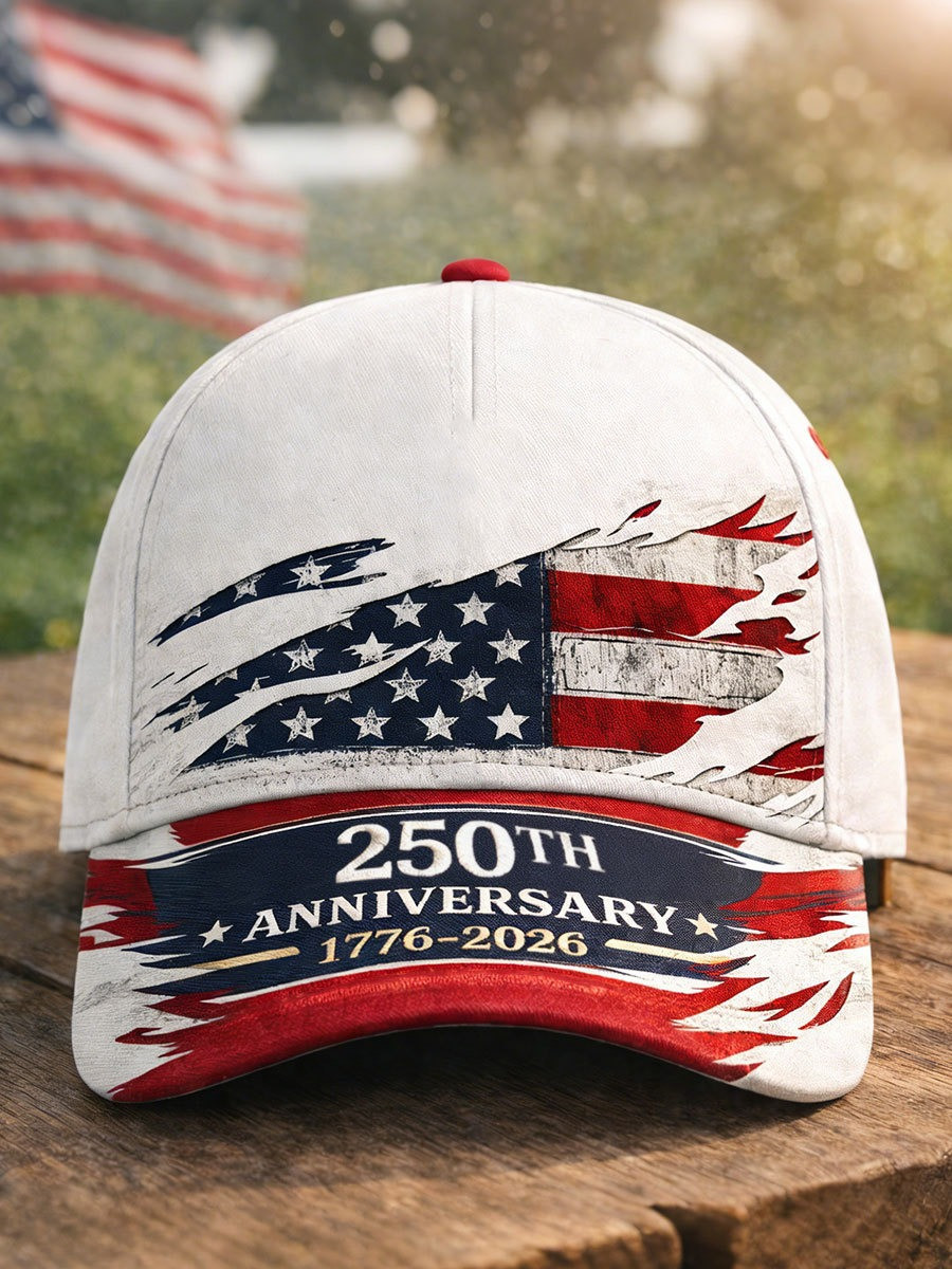 250th Anniversary Hat 1776 2026 American Flag Cap Best Patriotic Present For Him 250th Anniversary Hat 1776 2026 American Flag Cap Best Patriotic Present For Him - Image 1