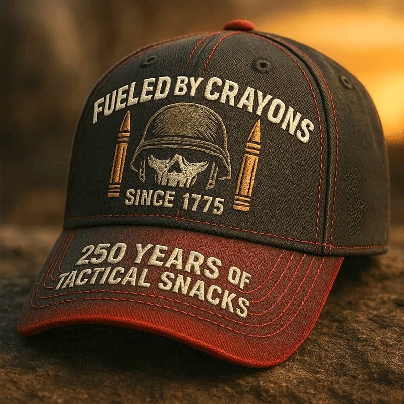 250th Anniversary Hat Fueled By Crayons Since 1775 Cap Tactical Snacks Present For Men