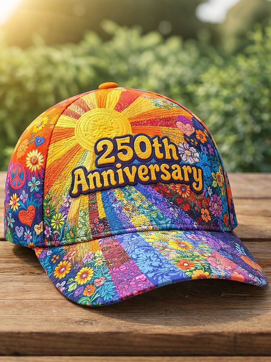 250Th Anniversary Hippie Unisex Hat Ball Cap Unique Hippie Birthday Gifts