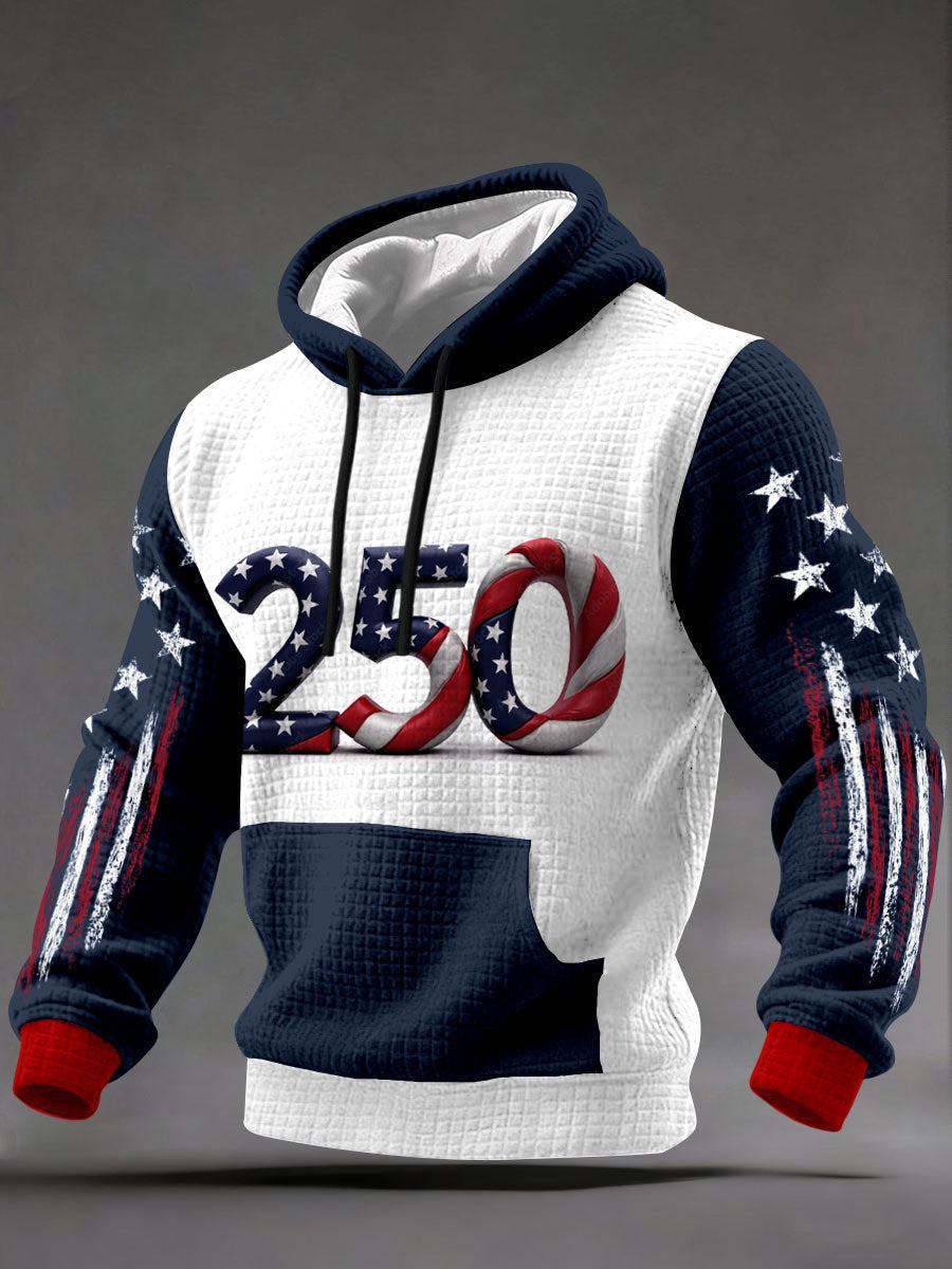 250th Anniversary Hoodie Star American Flag Top Unique Clothing For Your Dad 250th Anniversary Hoodie Star American Flag Top Unique Clothing For Your Dad - Image 1