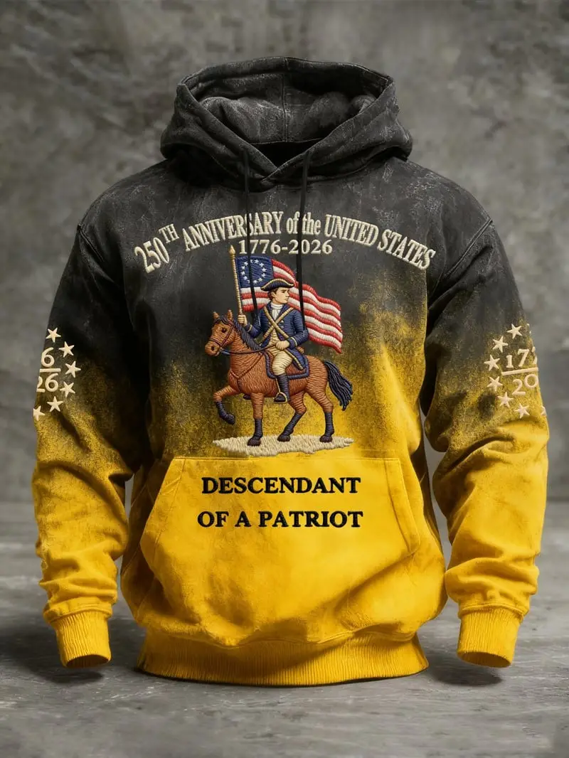 250th Anniversary Of The United States Hoodie Descendant Of A Patriot Pullover Gift For Him 250th Anniversary Of The United States Hoodie Descendant Of A Patriot Pullover Gift For Him - Image 1