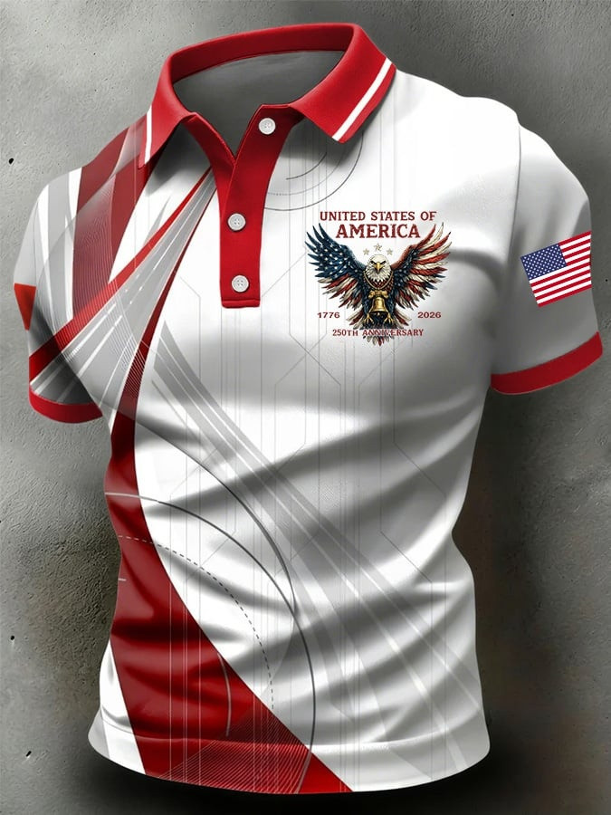 250th Anniversary Polo Shirt Eagle USA Pride Clothing Patriotic Gift For Men 250th Anniversary Polo Shirt Eagle USA Pride Clothing Patriotic Gift For Men - Image 1