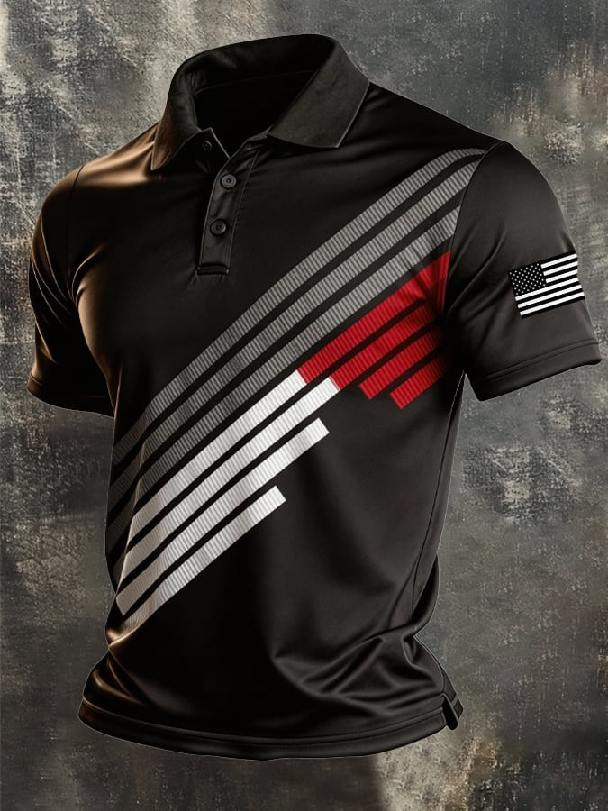 250th Anniversary Polo Shirt Heritage Stripe Streetwear Clothing American Pride