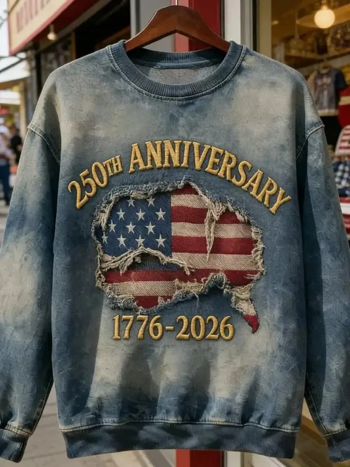 250th Anniversary Sweatshirt 4Th Of July 1776 2026 Clothes Gift For Independence Day