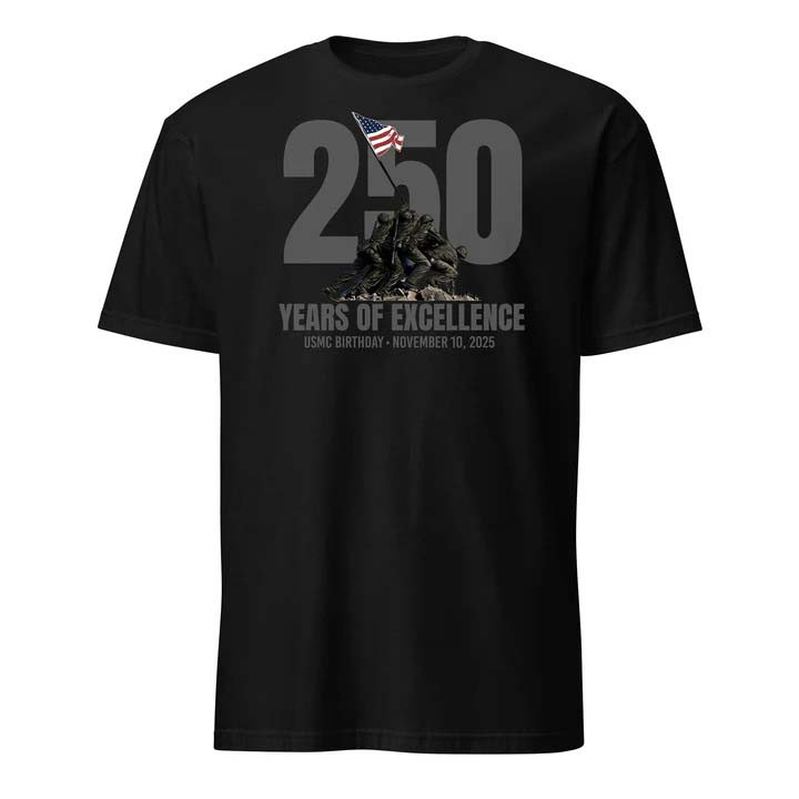 250th Anniversary T Shirt Marine Corps Iwo Jima Heritage Tribute Apparel Gift For Veterans