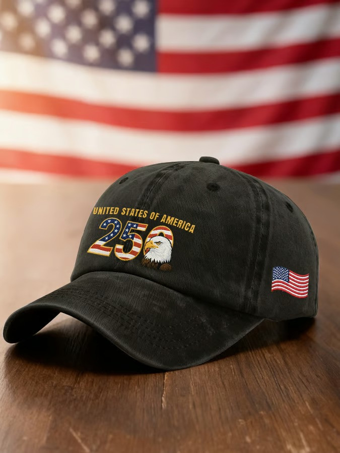 250th Anniversary United States Of America Bald Eagle Vintage Baseball Hat Patriotic Gift For Dad 250th Anniversary United States Of America Bald Eagle Vintage Baseball Hat Patriotic Gift For Dad - Image 1