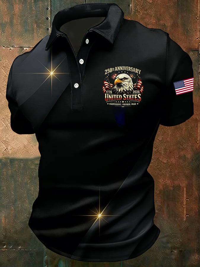 250th Anniversary United States Polo Shirt Bald Eagle Independence Pride 1776 Gift For Dad 250th Anniversary United States Polo Shirt Bald Eagle Independence Pride 1776 Gift For Dad - Image 1