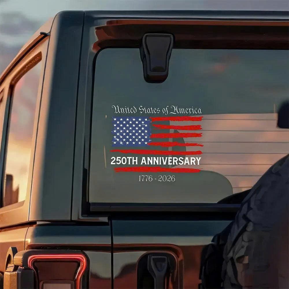 250th Anniversary USA 1776 2026 Honoring American History Eagle Car Decal Sticker Patriotic Gift