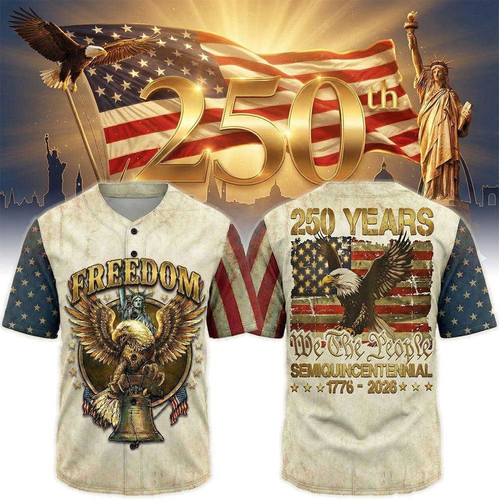 250th Anniversary USA Freedom Baseball Jersey 1776 2026 We The People Patriotic Semiquincentennial Gift