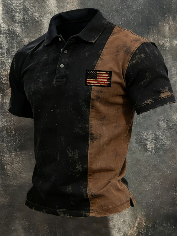 250th Anniversary Vintage Distressed American Flag Polo Shirt Patriotic USA Independence Gift For Dad 250th Anniversary Vintage Distressed American Flag Polo Shirt Patriotic USA Independence Gift For Dad - Image 1