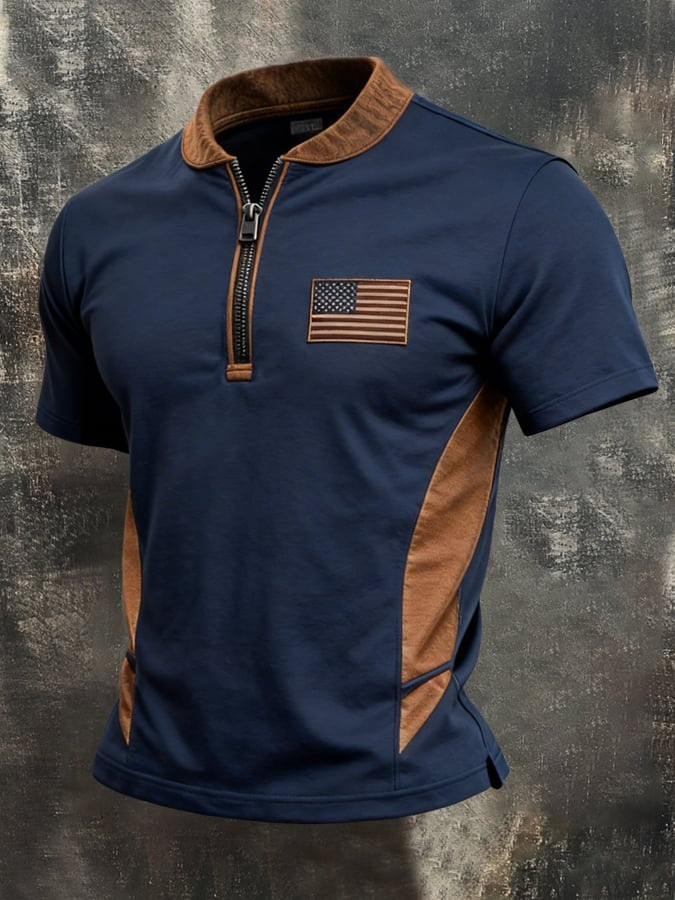 250th Anniversary Zip Polo Shirt July 4 1776 July 4 2026 Apparel Patriotic Gift For Men