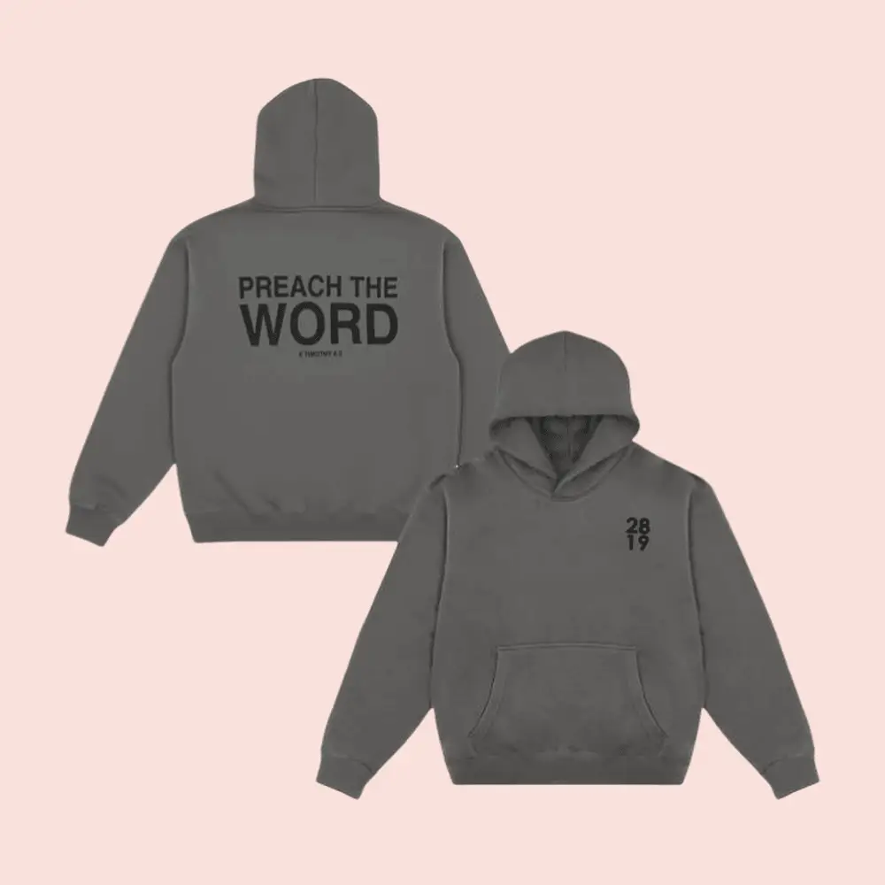 2819 Church Merch Store Preach The Word Hoodie Christian Father'S Day Gifts