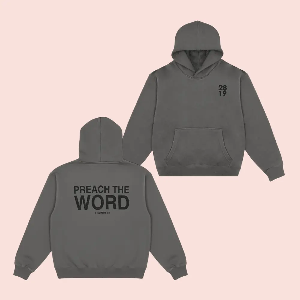 2819 Store Store Merch Preach The Word Hoodie Small Gifts For Church Members