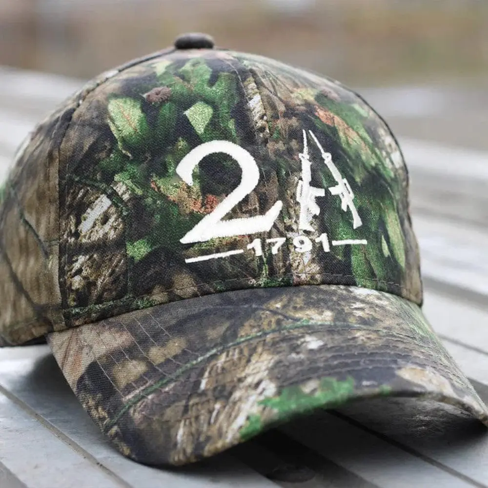 2A 1791 Second Amendment Embroidered Camo Hat Pro Gun Rights Hat Gifts For Gun Lovers -WearandDecor