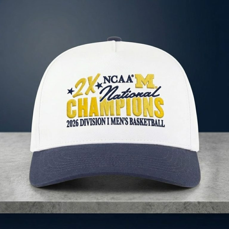 2x National Champions NCAA Baseball Cap Men's Basketball Clothing Gift For Sports Family