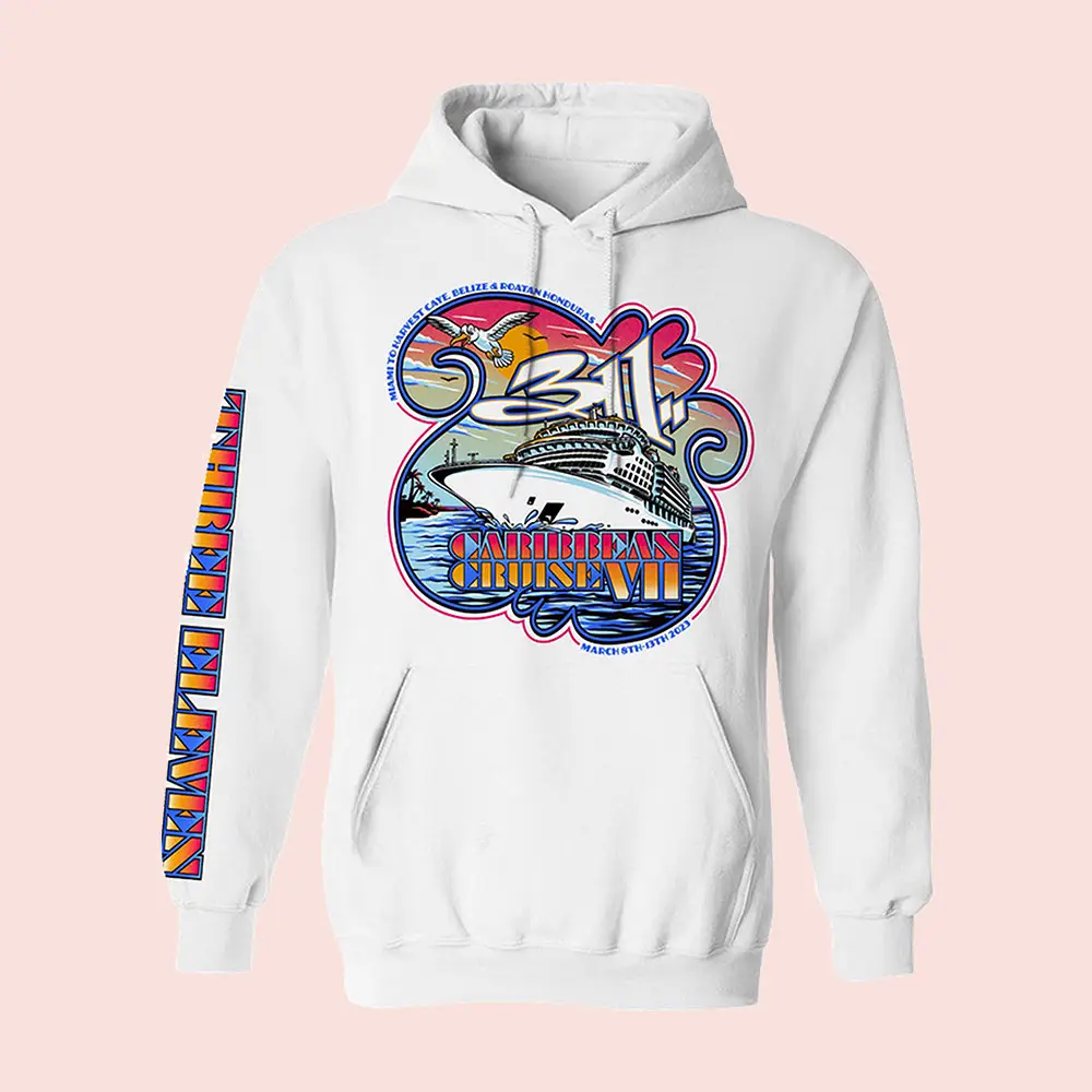 311 Merch Bozeman MT Event Hoodie Three Eleven Hooded Sweatshirt Music Lover Presents