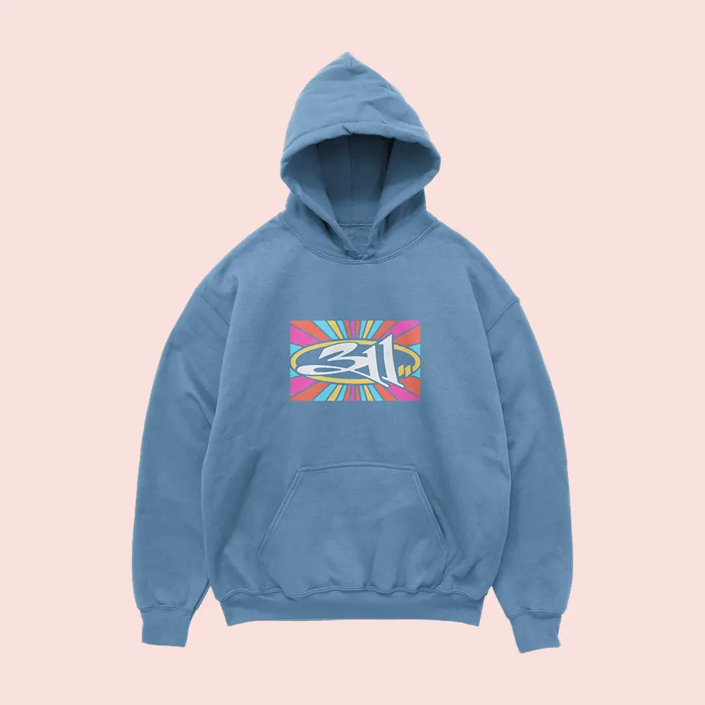 311 Merch Color Logo Hoodie Rock Music Hooded Sweatshirt 311 Lover Present Idea