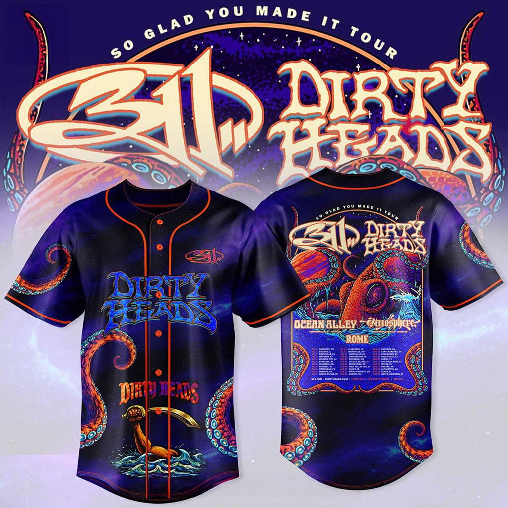 311 x Dirty Heads So Glad You Made It Tour 2026 Jersey Gifts For Music Lovers