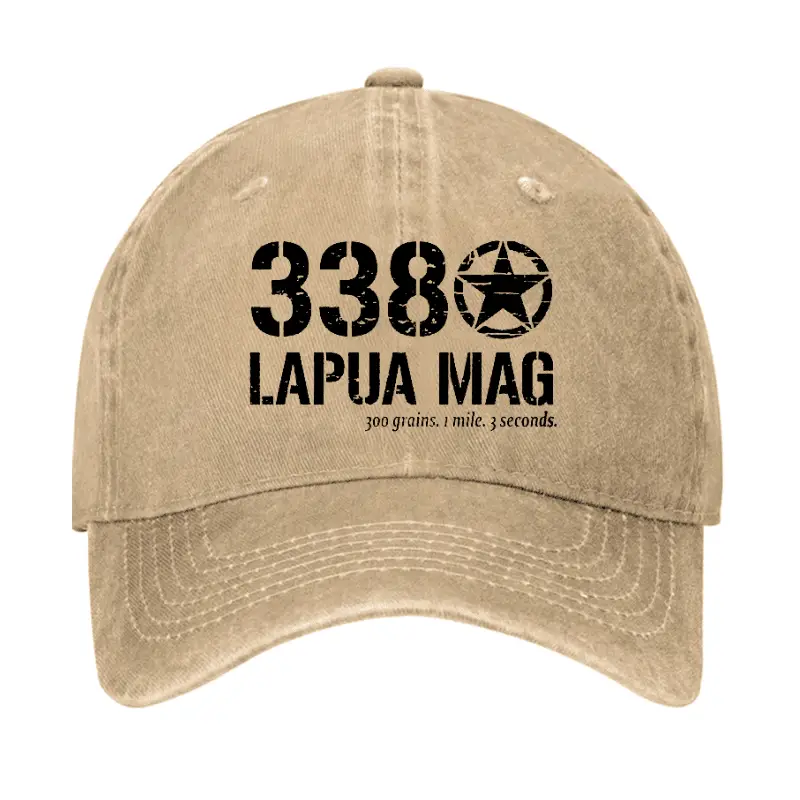 338 Lapua Mag 300 Grains 1 Mile 3 Seconds Cap Men’s Funny Quote Shirt – Witty T-Shirt for Adult