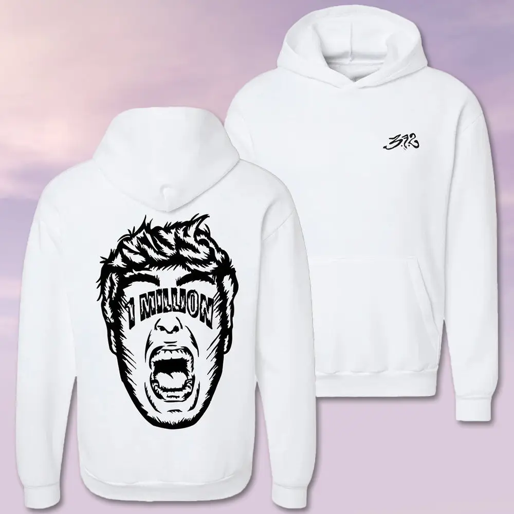 3FS Merch White The Big 1M Hoodie 3FS Clothes Birthday Present For Husband