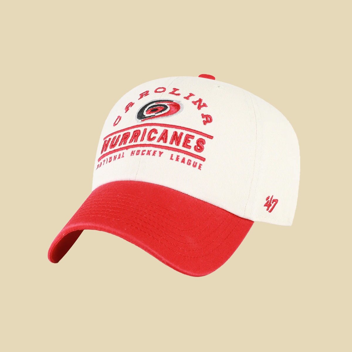 47 Brand x Carolina Hurricanes Hat Embroidered National Hockey League Merch Unisex 47 Brand x Carolina Hurricanes Hat Embroidered National Hockey League Merch Unisex - Image 1