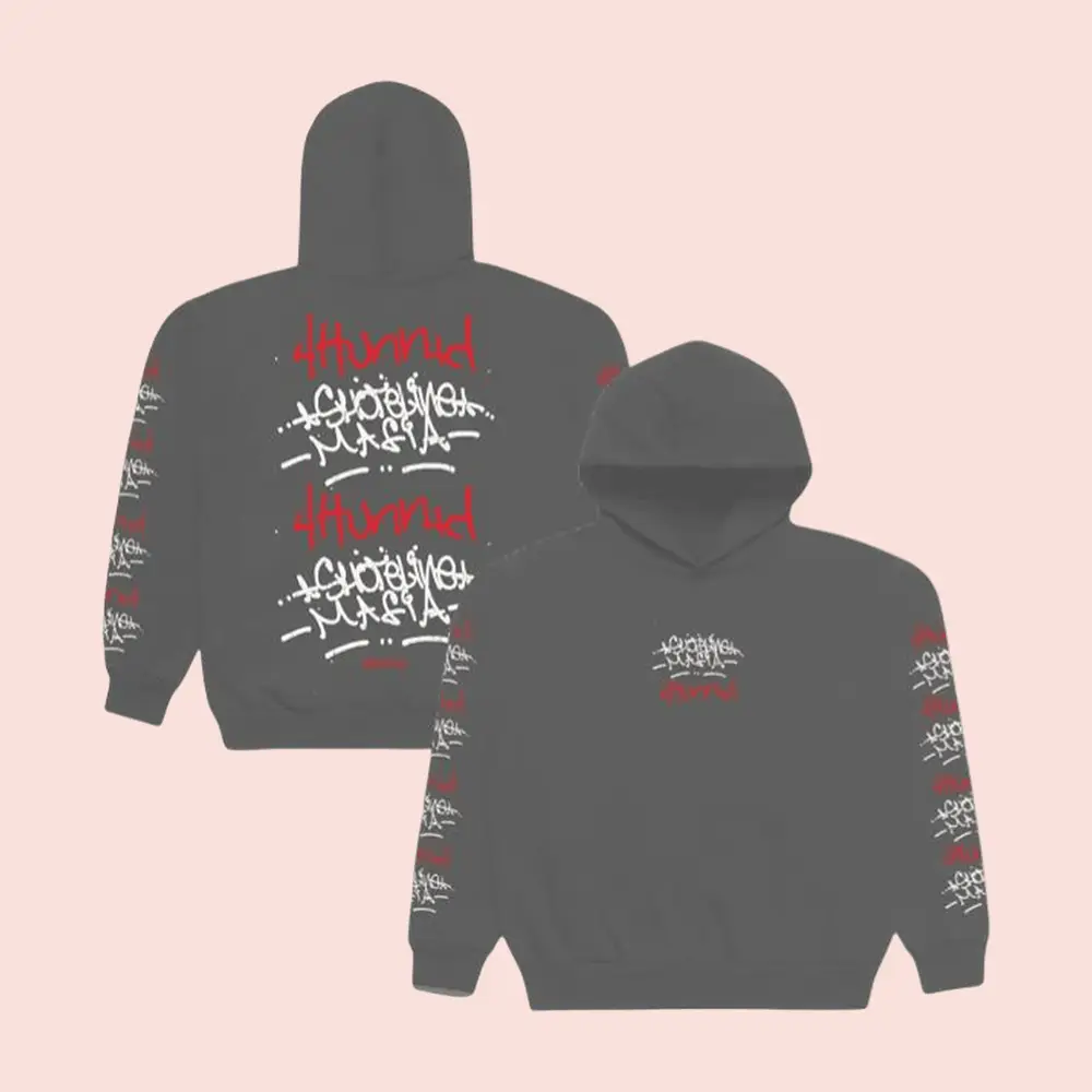 4Hunnid Merch Store Shop 4Hunnid X Shoreline Mafia Tagger Hoodie Fan Apparel Gifts