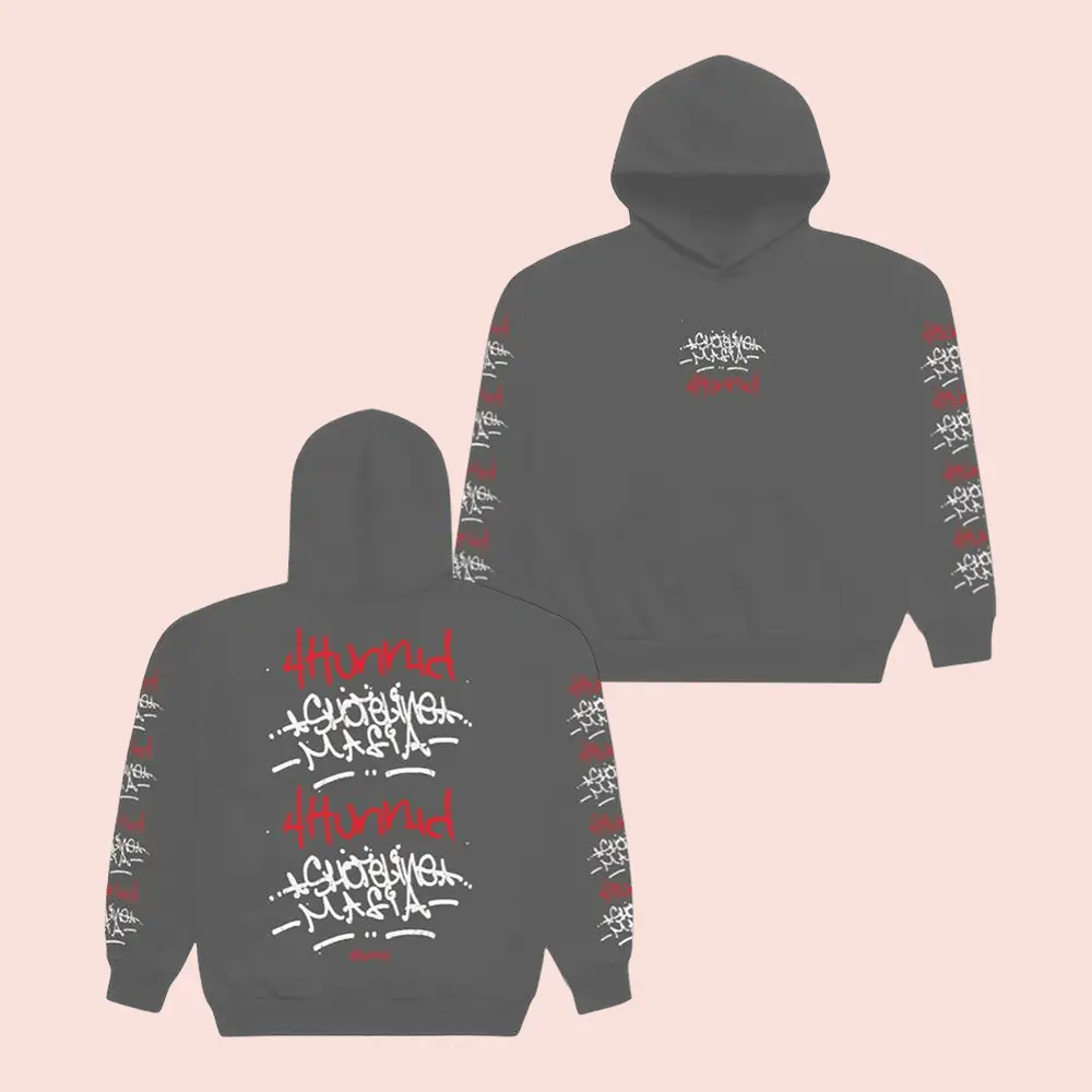 4Hunnid Store Merch 4Hunnid X Shoreline Mafia Tagger Hoodie Birthday Gifts For Him