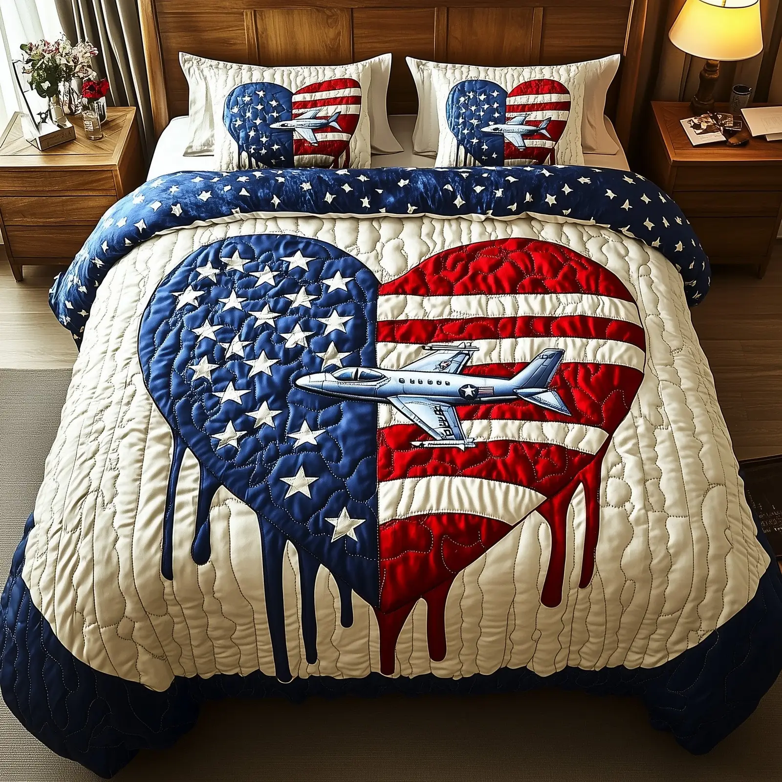 4th of July Quilted Bedding Set Best Gifts For New Moms 4th of July Quilted Bedding Set Best Gifts For New Moms - Image 1