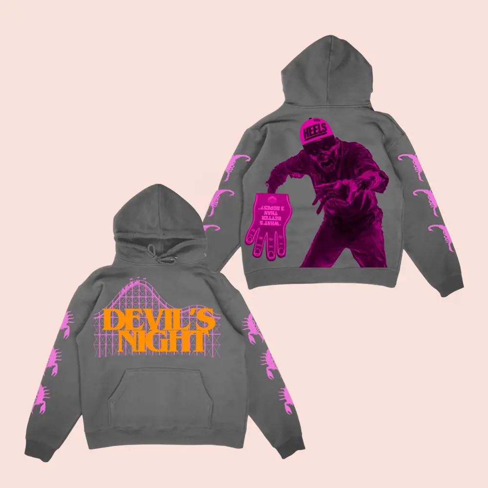 4Th Rope Store Merch Six Flags Limited Hhe9 Merch Deadstock Devils Night Hoodie Gifts For Him