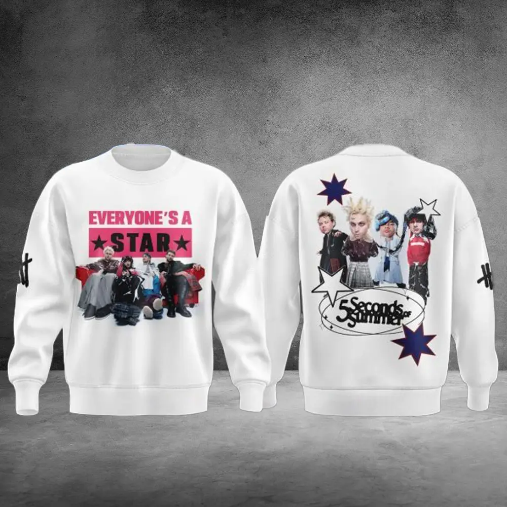 5 Seconds Of Summer Everyone’S A Star Sweatshirt World Tour 2026 Clothes Gift For Friends