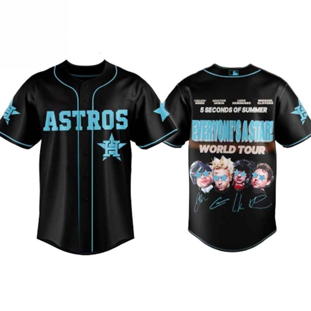 5 Seconds Of Summer The 5Sos Show Everyones A Star World Tour X Houston Astros Baseball Jersey