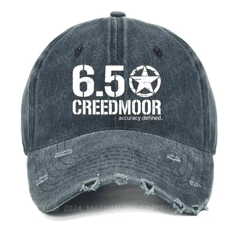 6.5 Creedmoor Accuracy Defined Washed Vintage Cap Funny T-Shirt for Men – Comical Quote Tee 6.5 Creedmoor Accuracy Defined Washed Vintage Cap Funny T-Shirt for Men – Comical Quote Tee - Image 1