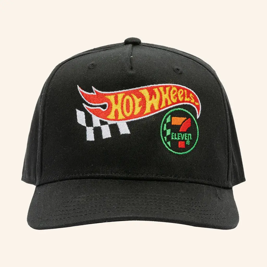 7 Collection Store Merch 7 Eleven X Hot Wheels Checker Embroidered Hat Gift Ideas For Husband -WearandDecor