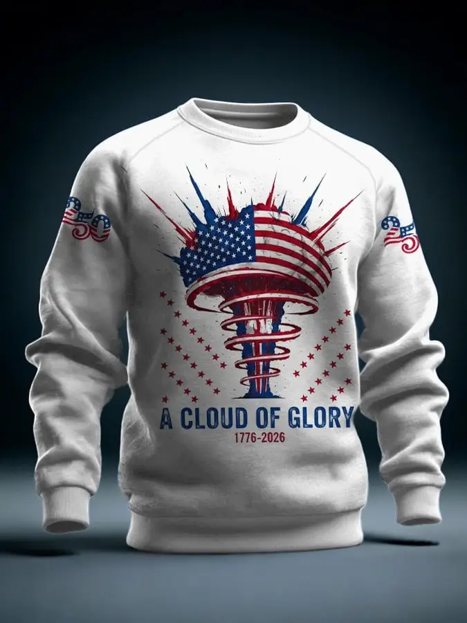 A Cloud Of Glory 1776 2026 Sweatshirt 4Th Of July Clothes Patriotic Gift For Men A Cloud Of Glory 1776 2026 Sweatshirt 4Th Of July Clothes Patriotic Gift For Men - Image 1