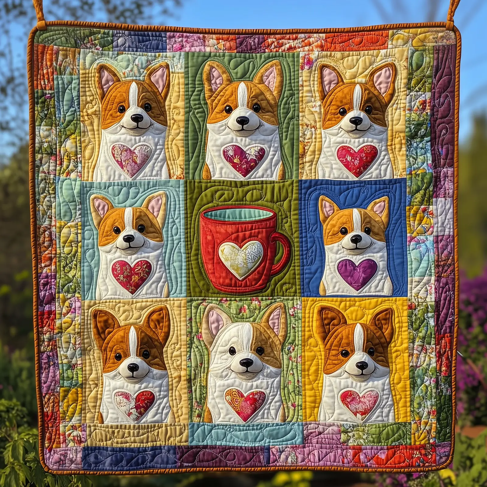 A Cup Of Corgi Fluffy Quilted Blanket Perfect Gifts For Dog Owners And Corgi Lovers