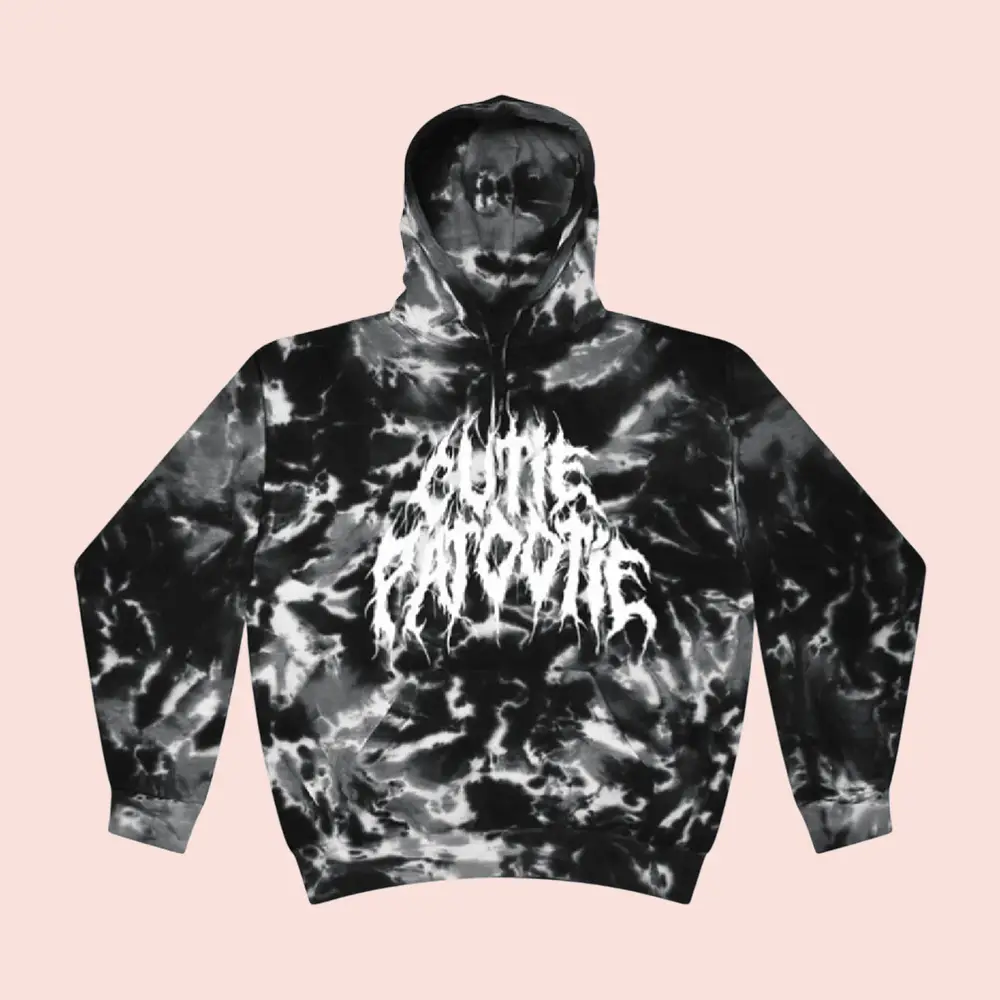 A Good Cult Multi Black Tie Dye Cutie Patootie Hoodie Streetwear Apparel Gift For Friends