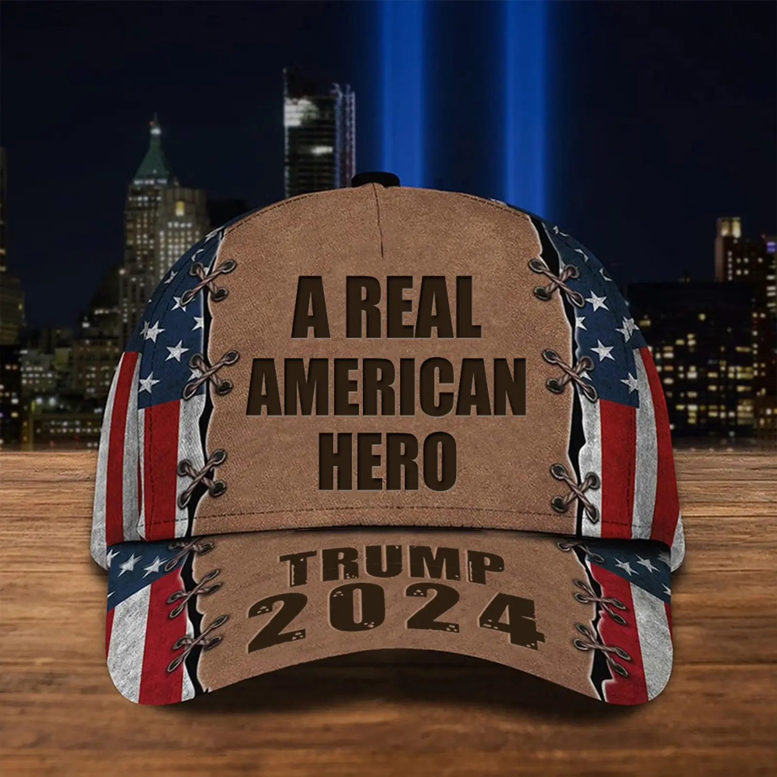 A Real American Hero Trump 2024 Hat Pro Trump Hat American Flag Cap Gifts For Father