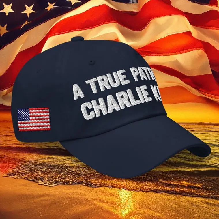 A True Patriot Charlie Kirk Classic Hat Navy Embroidered Hat
