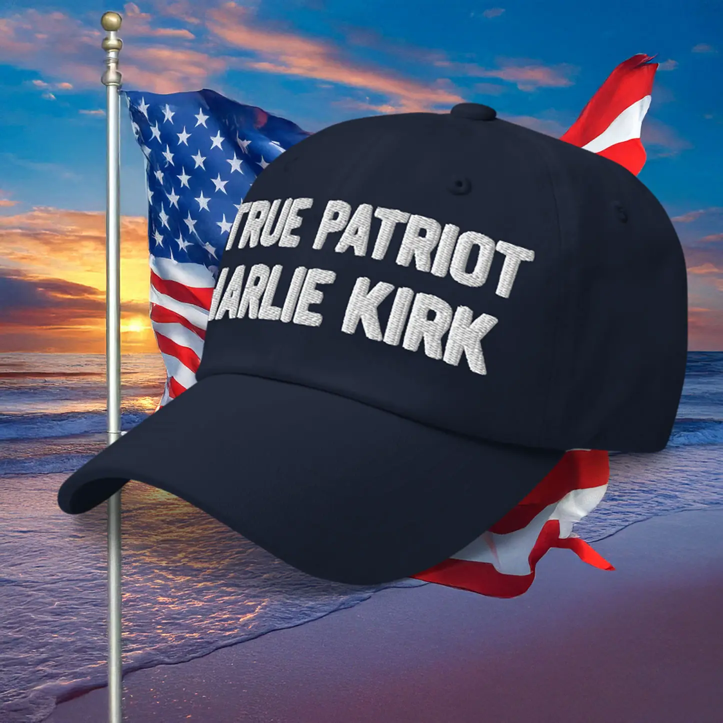 A True Patriot Charlie Kirk Hat Embroidered Charlie Kirk Hat Patriotic Gifts