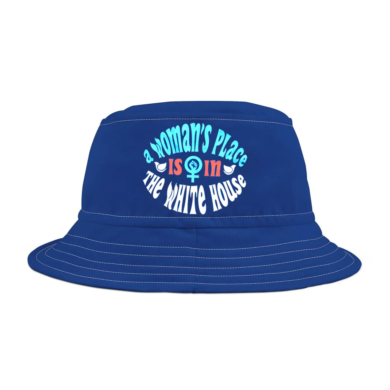 A Women's Place Is In The White House Bucket Hat Support Kamala Vote Blue Bucket Hat Gifts For Democrats