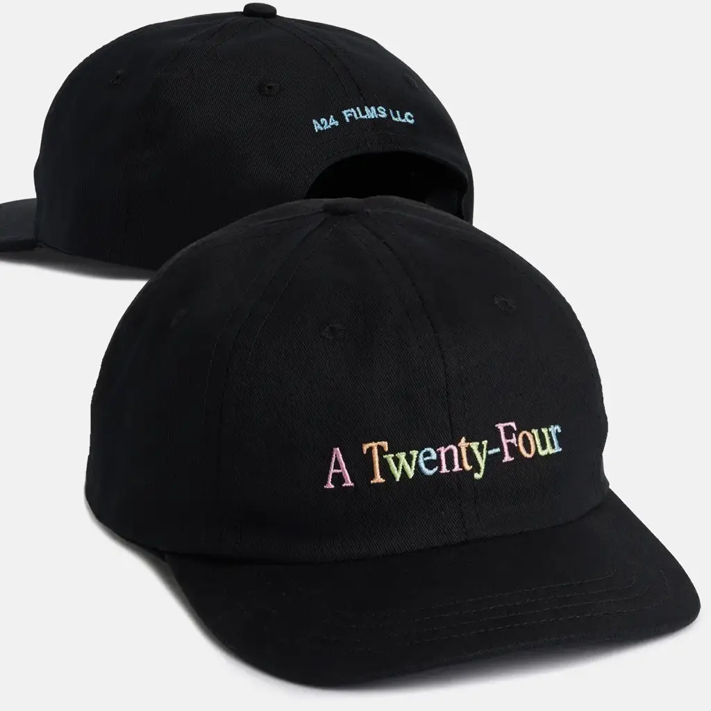 A24 Merch Black Rainbow A Twenty Four Hat Embroidered Gifts For Daughter - WearandDecor