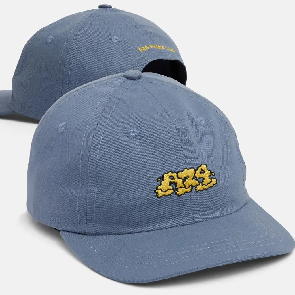 A24 Merch Embroidered A24 Melty Logo Snapback Hat Gifts For Brother - WearandDecor