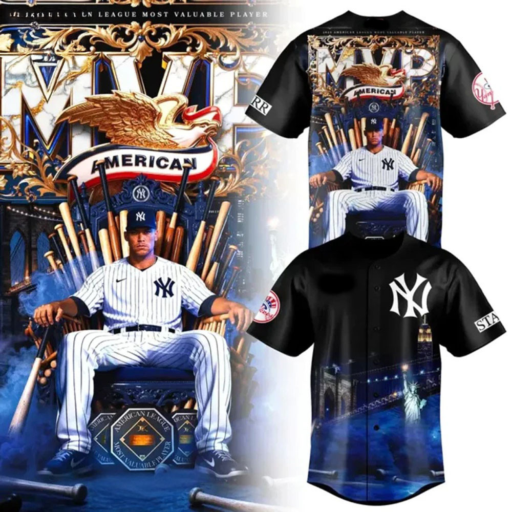 Aaron Judge MVP 2025 Baseball Jersey Aaron Judge Merch Gift For Stepson