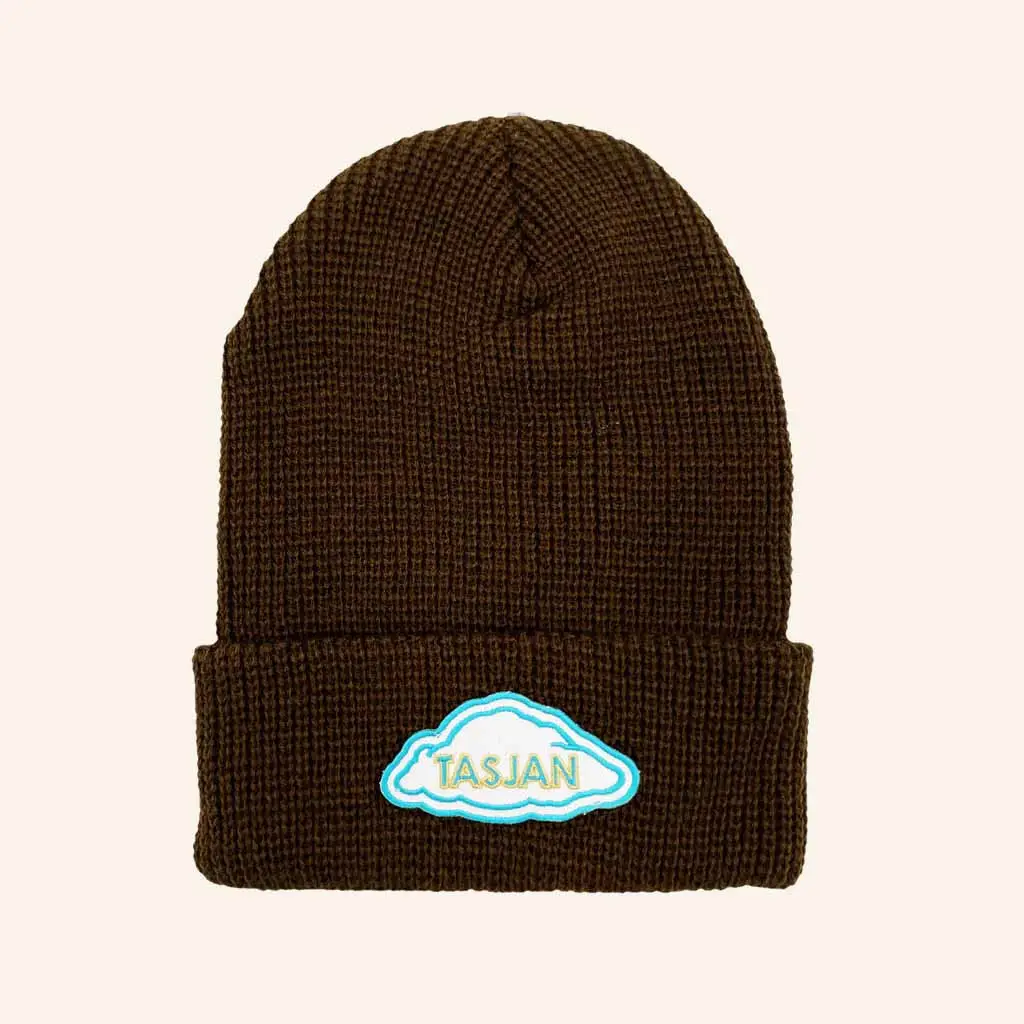 Aaron Lee Tasjan Merch Cloud Patch Beanie Unique Gifts For Music Lovers -WearandDecor Aaron Lee Tasjan Merch Cloud Patch Beanie Unique Gifts For Music Lovers -WearandDecor - Image 1