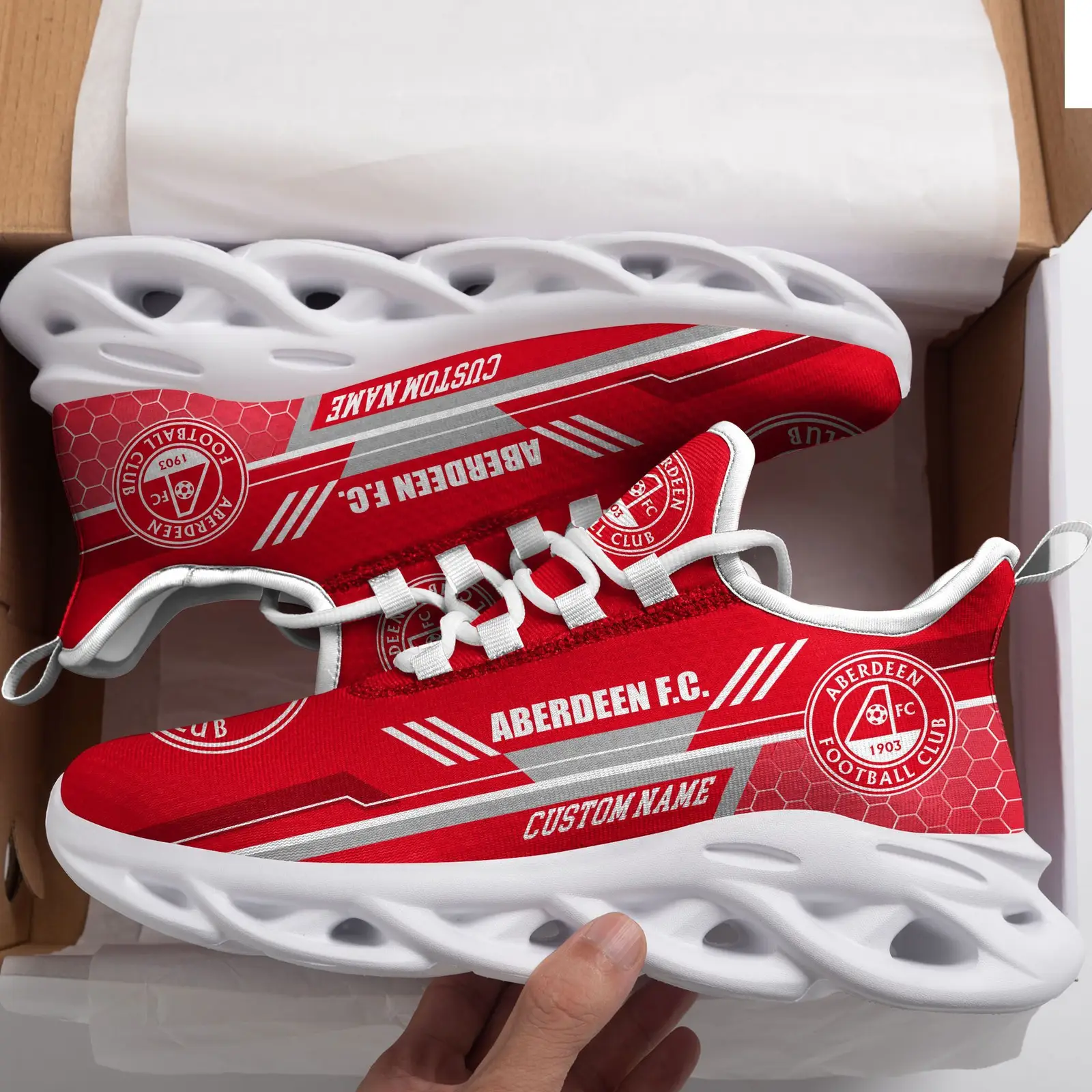 Aberdeen F.c Custom Personalized Max Soul Sneakers Running Sports Shoes For Men Women Football Fan Football Fan For Men Women