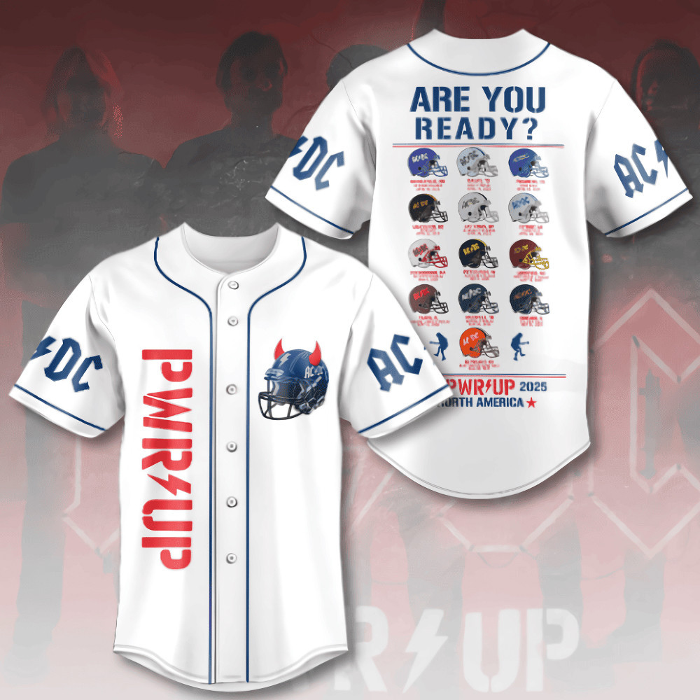 AC DC Pwr Up Tour 2026 Baseball Jersey Gifts For Music Lovers
